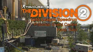 Tom Clancy's The Division 2 - First Rogue, Leto League Speedrun, Potomac Event Centre