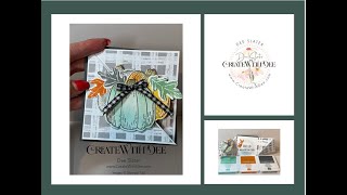 Diagonal Twist Fun Fold Card - Farmhouse Style with Hello Harvest Bundle. Facebook Live Replay