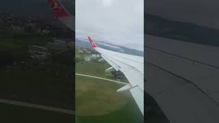 Turkish Airlines Boeing 737-800 (reg. TC-JVC) take off from Sarajevo International Airport