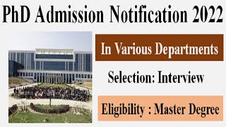 INST PhD Vacancy 2022 | Govt Institute | PhD Admission 2022 in Various Subjects| Eligibility Masters