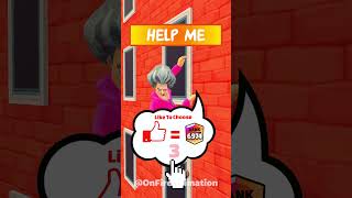 Help Scary Teacher Move Up Faster in Wall CLIMBING Challenge 😂 | Funny Animation #ytshorts #viral