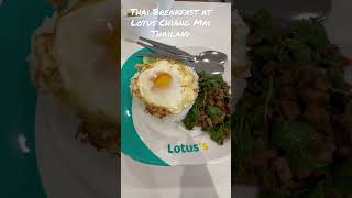 Thai Breakfast at Lotus food court Chiang Mai Thailand | Chiang Mai Food Vlog |