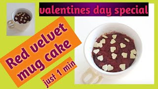 Red velvet mug cake ! smichitv  ! #shorts ! valentines day special !