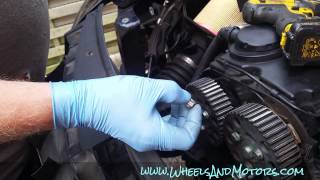 How to replace timing belt (cambelt) and water pump on 2.0 tdi engine (Audi A6, C6 4F)