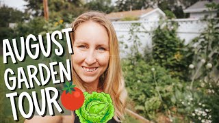 AUGUST URBAN HOMESTEAD TOUR 2022 / Our Veggie Garden mid-august