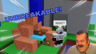 Roblox Bedwars, but I made an UNBREAKABLE BED DEFENSE! (FUNNY)