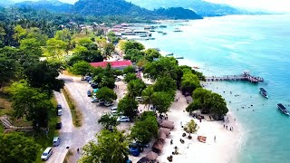 Pantai mutun dan pulau tangkil | kabupaten pesawaran | provinsi lampung| Drone view