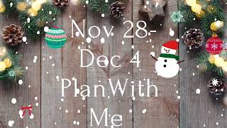 November 28-Dec 4 Plan with me//Agenda 52 Planner//Planmas