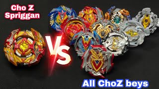 Cho Z Spriggan vs All ChoZ/Turbo😍🤩 Beyblades Battle🔥 |  Shu vs All Beyblade