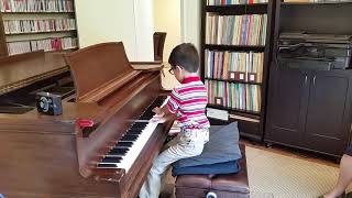 Parker Wolf (age 6) - Faber Piano Adventures 3A, Lunar Eclipse