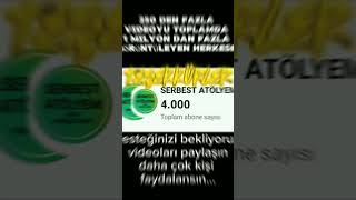 4000 ABONEYİ GECTİK. TEŞEKKÜRLER... BEĞEN PAYLAŞ DAHA FAZLA KİŞİ FAYDALANSIN.