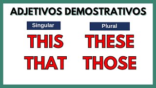 Adjetivos demostrativos this that these those