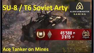 WOT / SU-8 Tier 6 Soviet Artillery ACE Tanker on Mines