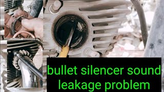 bullet silencer sound leakage problem #bullet #royalenfield #bikemechanic #bikerepair