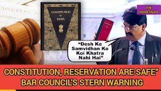 “Constitution, Reservation are safe” BCI Chairman Manan Mishra warns leaders in front of PM Modi,CJI