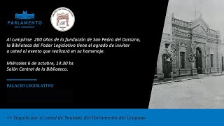 200 años de la fundación de San Pedro del Durazno - Biblioteca del Poder Legislativo