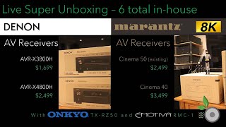 Live Stream - Denon / Marantz AVR Super Unboxing - X3800H, X4800H & Cinema 40 + Cinema 50