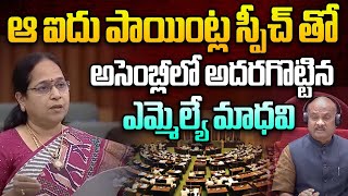 MLA Lokam Madhavi Speech In AP Assembly : స్పీచ్ తో అసెంబ్లీలో అదరగొట్టిన ఎమ్మెల్యే మాధవి | WWD