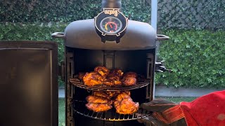 Crispy Buffalo Wings on the Ozpig Series 2 & Smoker! How to use the Ozpig Smoker!!