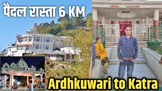 Ardhkuwari to Katra full vlog || अर्द्धकुवारी से कटरा तक 6 KM traking Nomadic Piyush