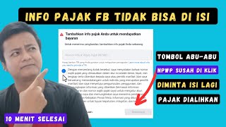 Cara Atasi Tombol Pajak Facebook Abu - abu Tidak bisa klik berikutnya