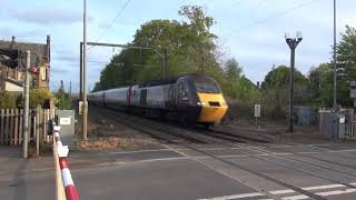 43304 and 43366 hammer past Stannington station level crossing