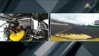 Kyle Busch with a huge save during Sprint Cup practice from Kentucky Speedway