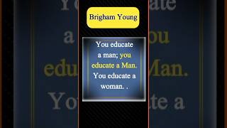 Inspiring Words from Brigham Young | Life Lessons | #shorts #viralvideo #motivation