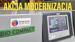 MODERNIZACJA KOTŁOWNI, SAS BIO COMPACT 10 kW, SPRZĘGŁO HYDRAULICZNE