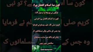 Kaunsa Islam afzal hai ?❤️🕋⁉️Hadees e kisa | Hadees in Urdu | Hadees status #shorts #islamforpeace11