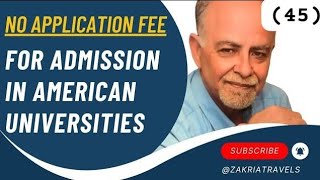 No application fee for admission in #american  #universities  #2024