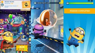 Minion Rush Fun Exciting Boss Rush Event Escape from Vector 2 times Gru's lair Run#826