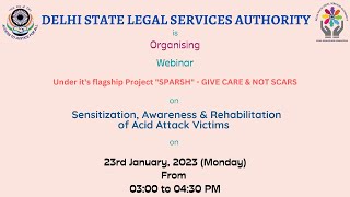 Webinar on Sensitization, Awareness & Rehabilitation  of Acid Attack Victims