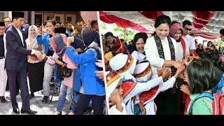 Presiden Jokowi Kunjungi Mahasiswa Islam di Bandung, Ibu Iriana Bersama Anak PAUD di Samosir