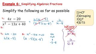 JCHL Revision - Simplifying Fractions