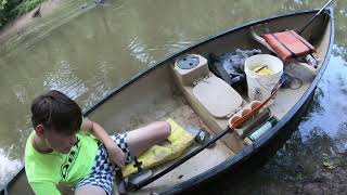 Meeting Rusty the Racoon on a fishing trip.