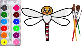 Drawing a dragonfly for children|Bolalar uchun ninachi rasm chizish /Рисуем стрекозу для детей