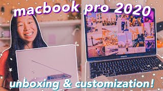 UNBOXING AND CUSTOMIZING MY NEW MACBOOK PRO 2020 13”  tips and tricks to customize your macbook