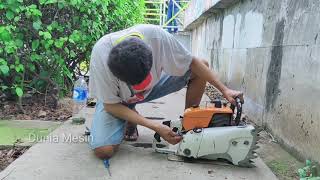 TES MESIN ORANG MEDAN KIRIMAN DARI MAKASSAR STIHL ORIGINAL 070 SERI 15