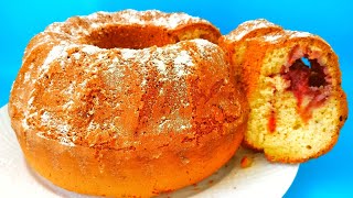 Пышный и ароматный кекс с клубникой. Бюджетный рецепт - Пальчики оближешь! Вкус жизни с Таней