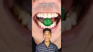 Yaak Green 🍏💚 Gum Ball 🥹🤣 ASMR 😍😍 #shorts #mukbang #candy