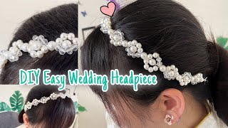 DIY Wedding Headpiece easy for begginers | Original design by Veren DIY | DIY Bridal hairpiece