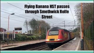 Flying Banana HST passes through Smethwick Rolfe Street