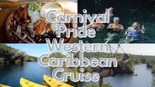 CARNIVAL PRIDE 7-DAY WESTERN CARIBBEAN CRUISE DAY 3 | COZUMEL | Cenote Hopping, Snorkeling, Zipline