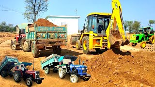 Mud-Moving Marvel: JCB 3DX Eco Backhoe Loader vs Massey & Eicher Tractors | Jcb Tractor Video