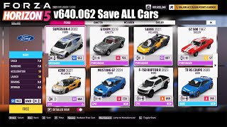 Forza Horizon 5 Save v640.062 All Cars