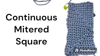 Crochet// continuous mitered square ￼