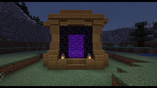 How to Make a  Easy Spruce Nether Portal!