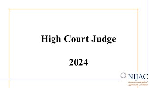 High Court Judge 2024