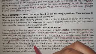 Necessity of learning grammar paragraph #paragraph